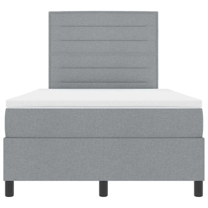 Letto a molle con materasso Grigio chiaro 120 x 200 cm Tessuto | homemem39