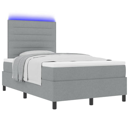 Letto a molle con materasso Grigio chiaro 120 x 200 cm Tessuto | homemem39