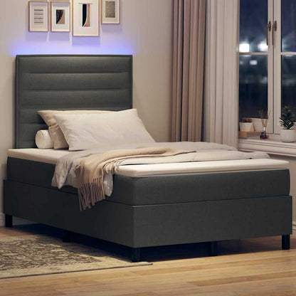 Letto a molle con materasso Grigio scuro 120 x 200 cm Tessuto | homemem39
