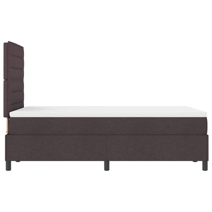 Letto a molle con materasso Marrone scuro 120 x 200 cm Tessuto | homemem39