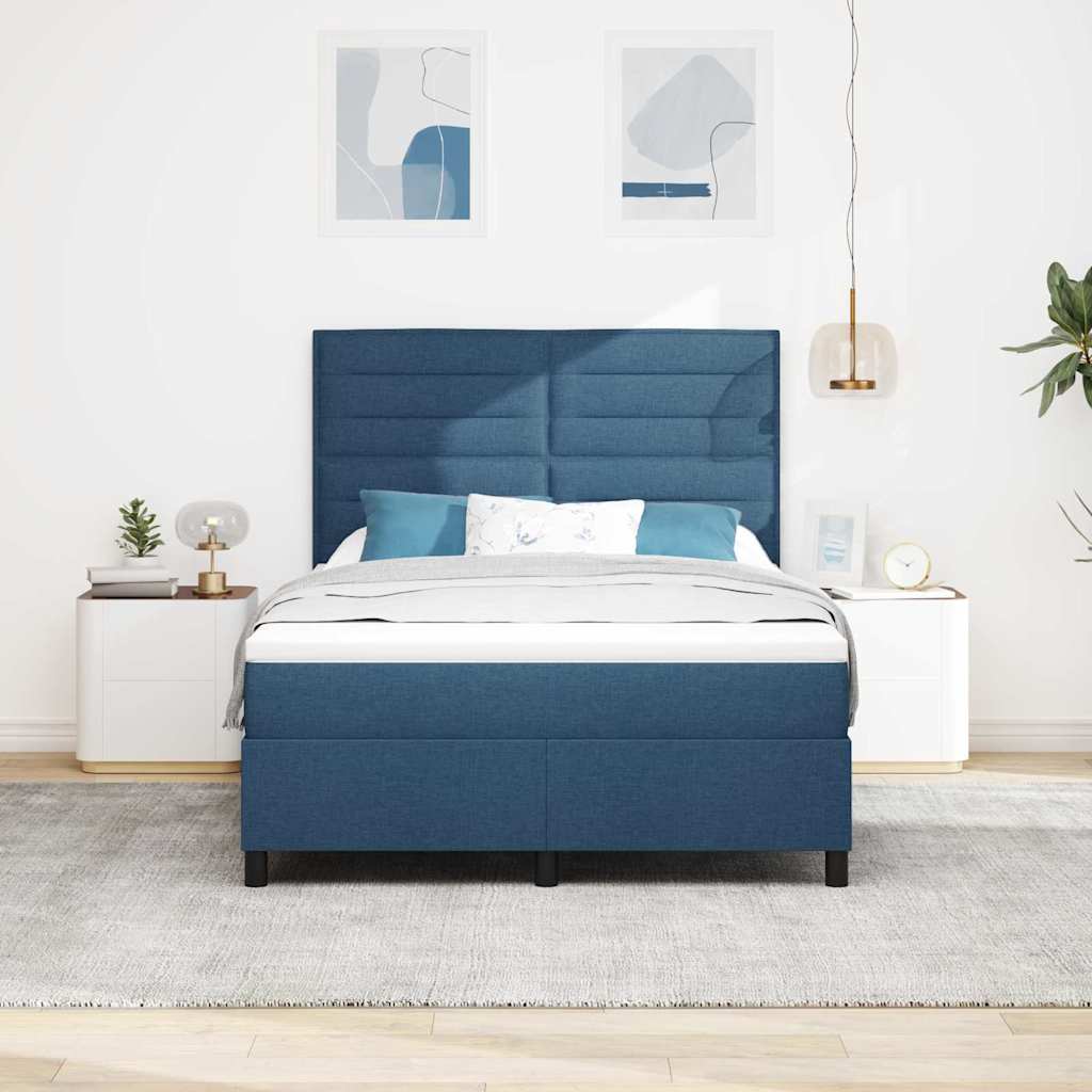 Letto a molle con materasso con led Blu 140 x 190 cm Tessuto | homemem39