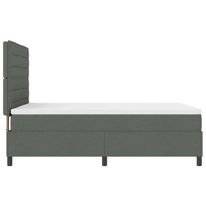 Letto a molle con materasso Grigio scuro 140 x 200 cm Tessuto