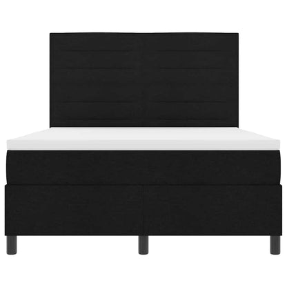 Letto a molle con materasso con led Nero 140 x 200 cm Tessuto | homemem39