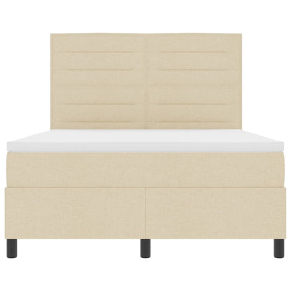 Letto a molle con materasso con led Crema 140 x 200 cm Tessuto | homemem39
