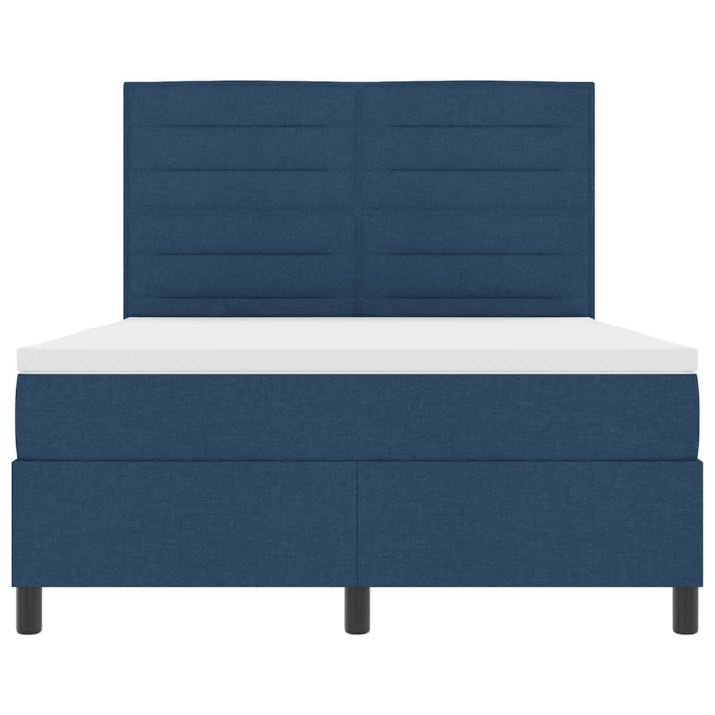 Letto a molle con materasso con led Blu 140 x 200 cm Tessuto | homemem39