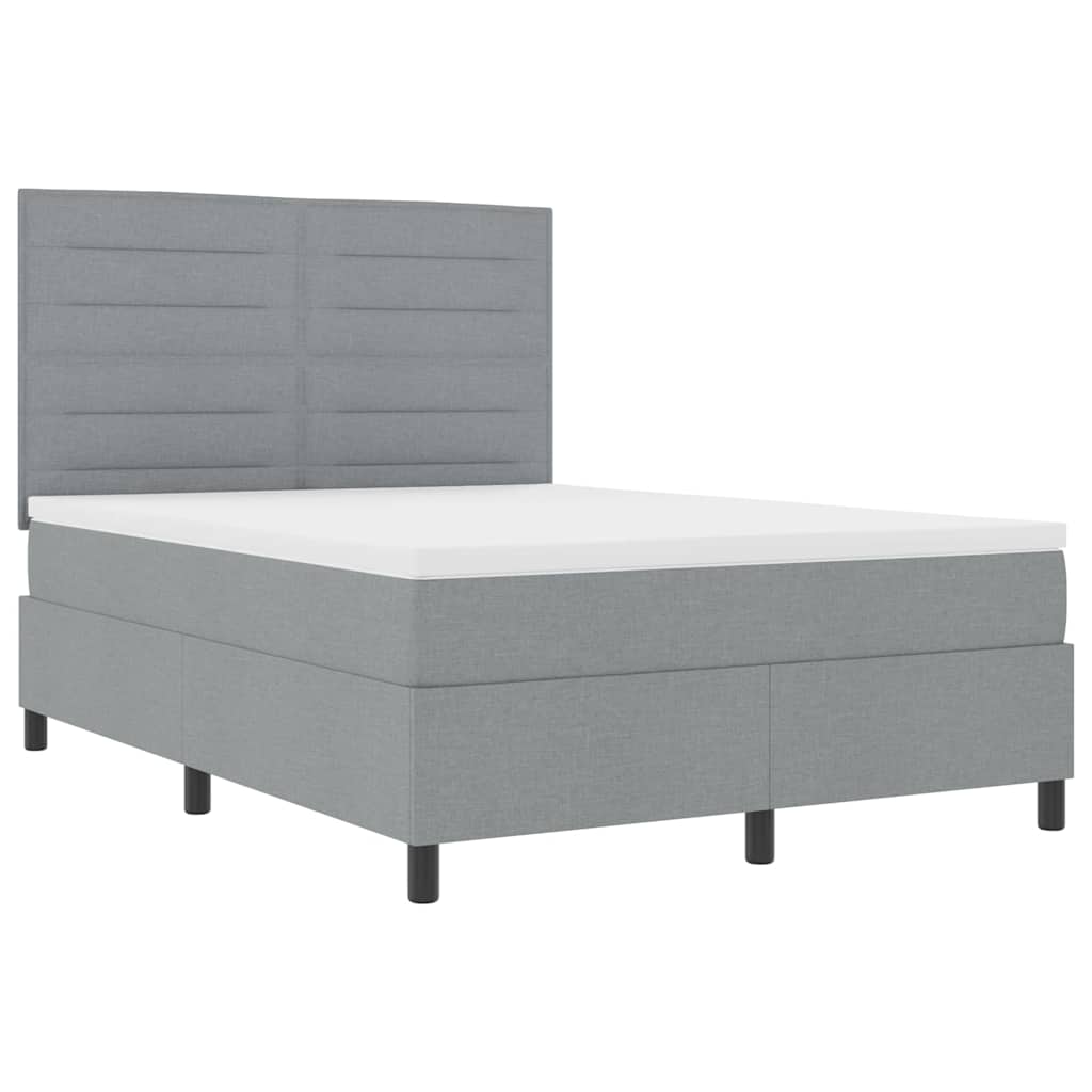 Letto a molle con materasso Grigio chiaro 160 x 200 cm Tessuto | homemem39