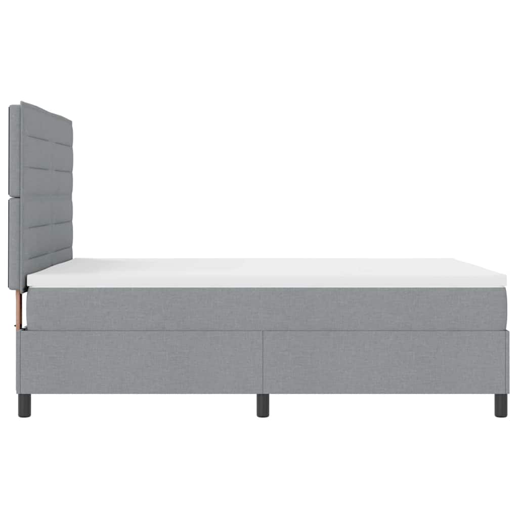 Letto a molle con materasso Grigio chiaro 160 x 200 cm Tessuto | homemem39