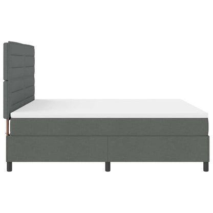 Letto a molle con materasso Grigio scuro 180 x 200 cm Tessuto