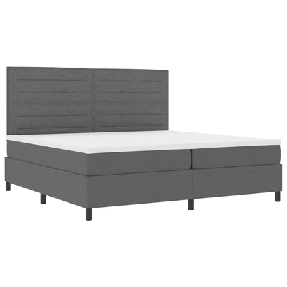 Letto a molle con materasso Grigio scuro 200 x 200 cm Tessuto | homemem39