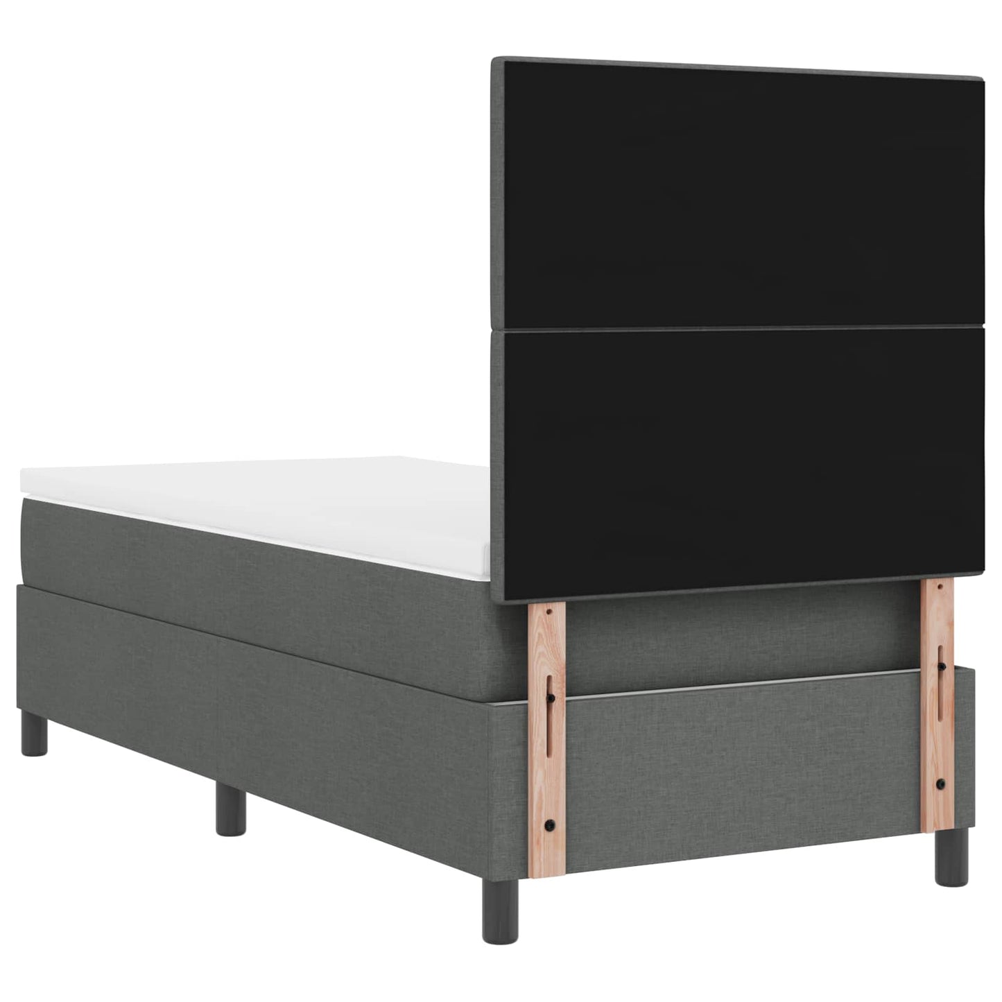 Letto a molle con strisce LED Grigio scuro 80 x 200 cm Tessuto | homemem39
