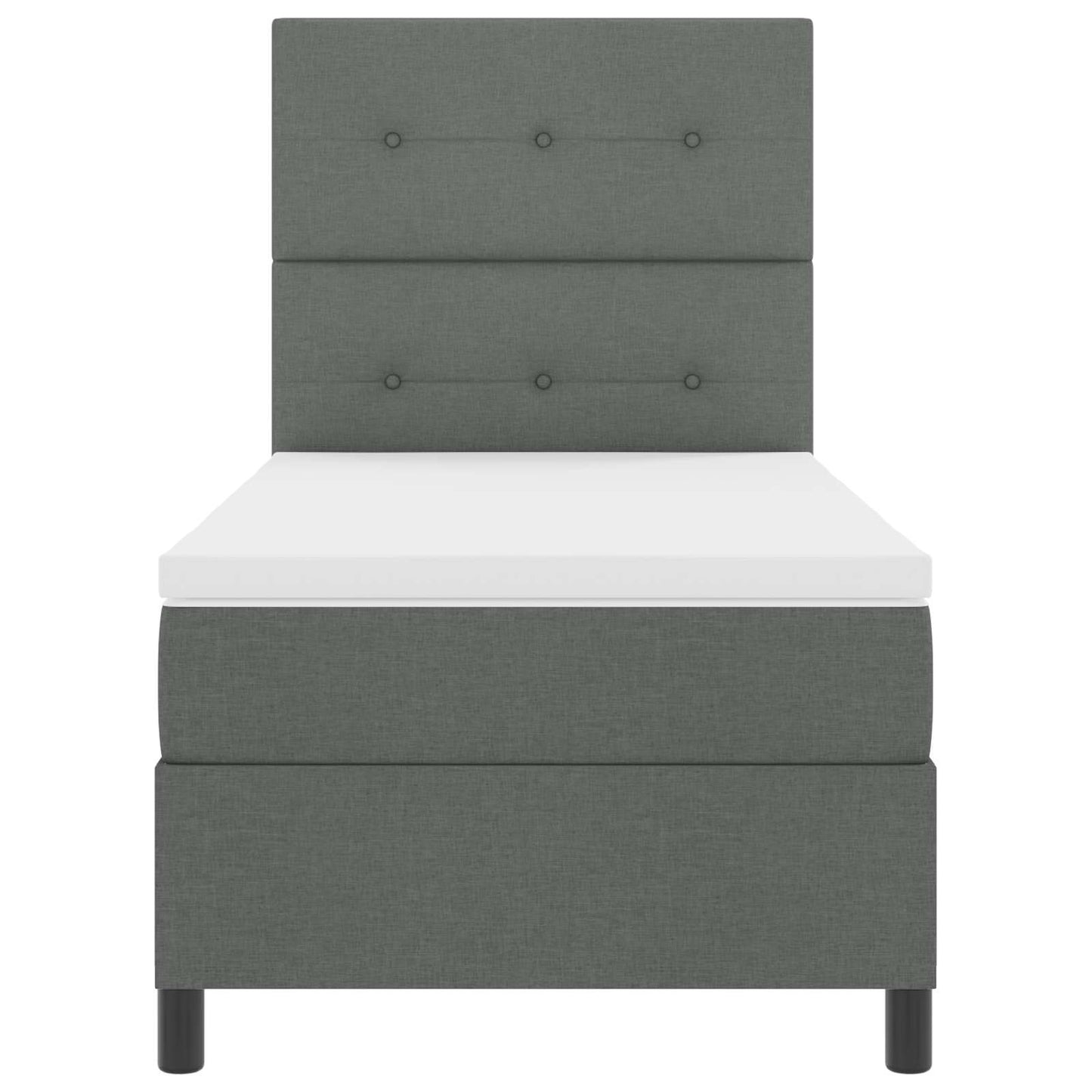 Letto a molle con strisce LED Grigio scuro 80 x 200 cm Tessuto | homemem39