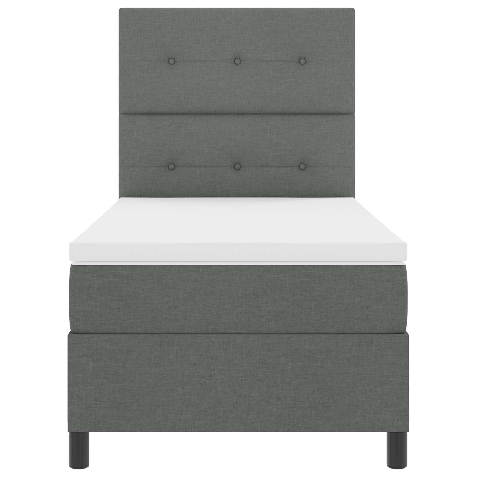 Letto a molle con strisce LED Grigio scuro 80 x 200 cm Tessuto | homemem39