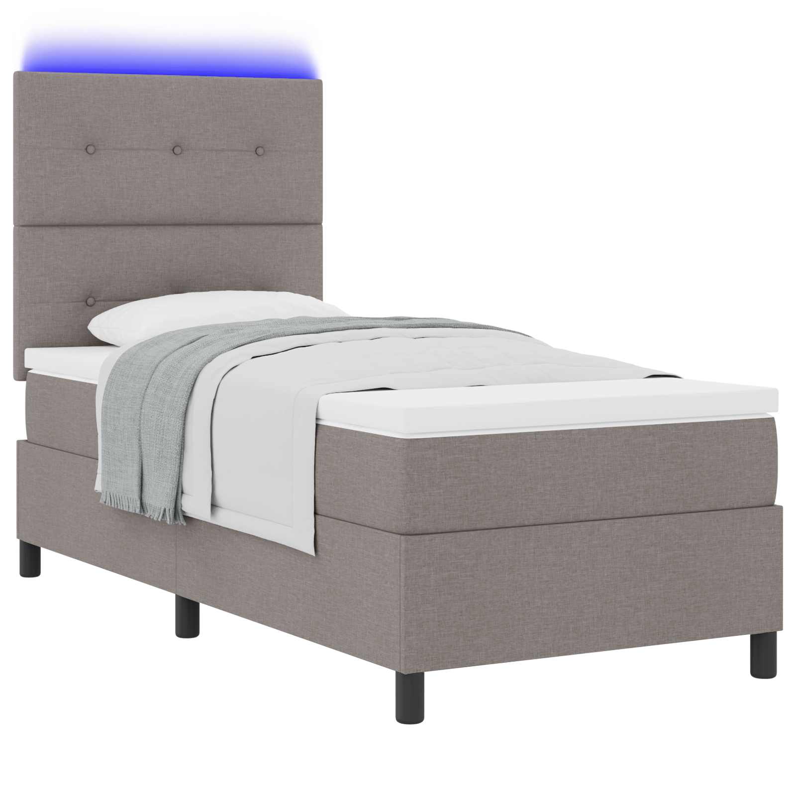Letto a molle con strisce LED Talpa 80 x 200 cm Tessuto | homemem39