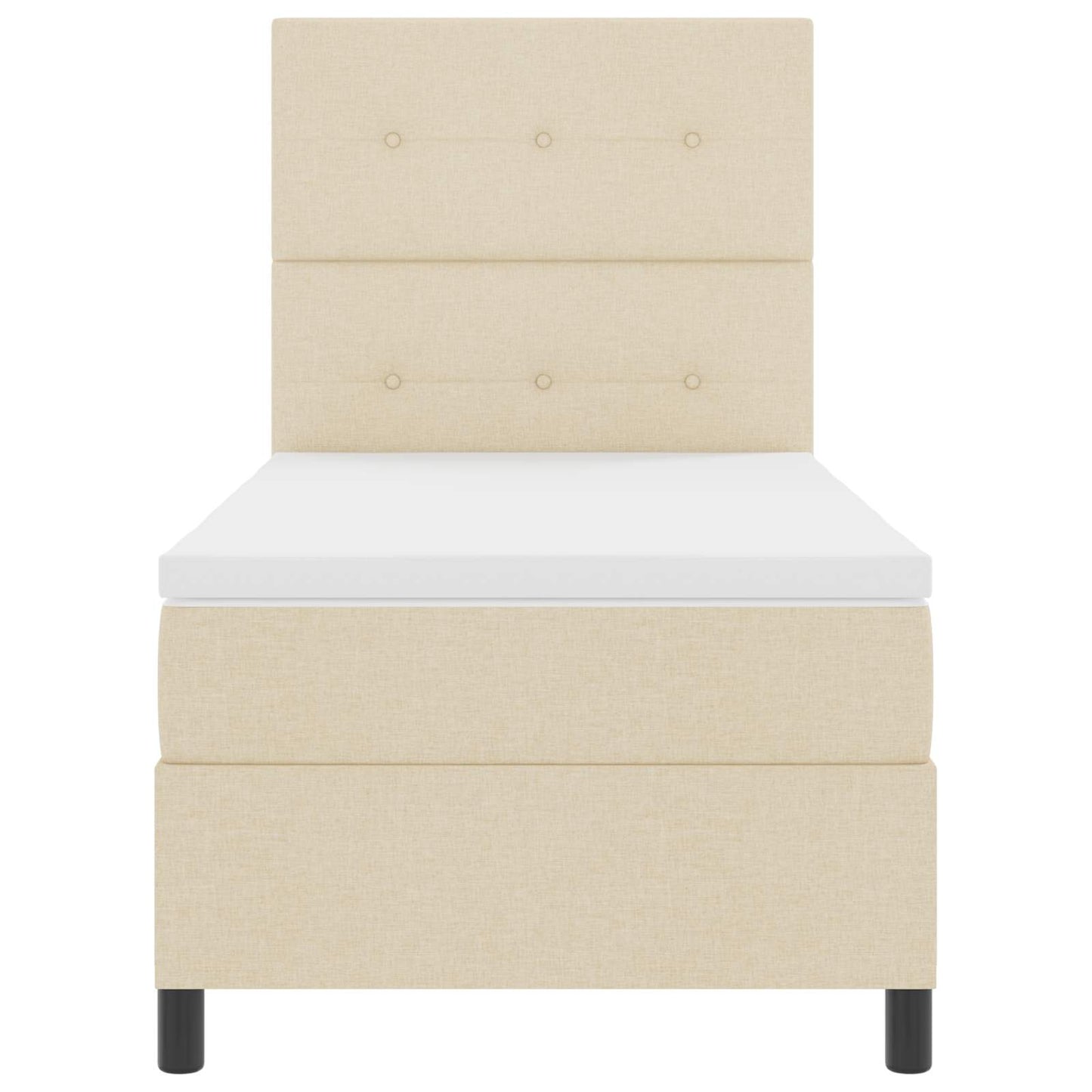 Letto a molle con strisce LED Crema 80 x 200 cm Tessuto | homemem39