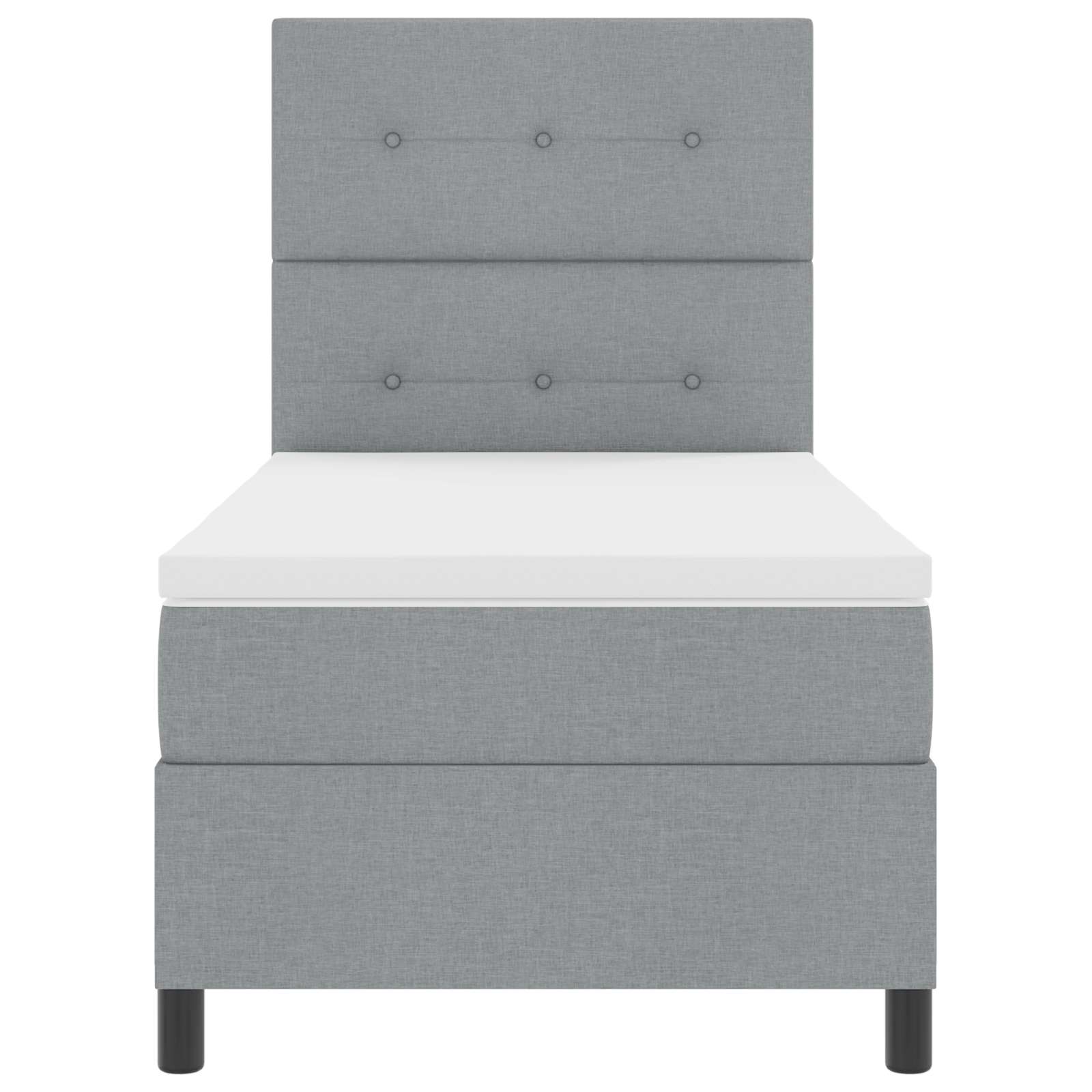 Letto a molle con strisce LED Grigio chiaro 90 x 200 cm Tessuto | homemem39