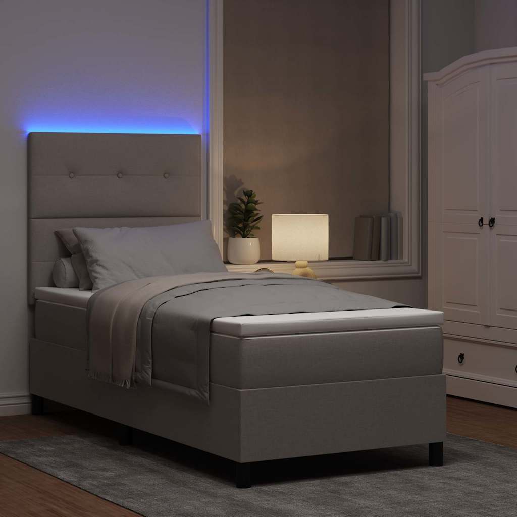 Letto a molle con strisce LED Talpa 100 x 200 cm Tessuto | homemem39