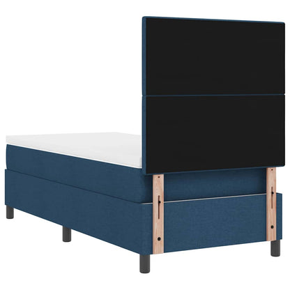 Letto a molle con strisce LED Blu 100 x 200 cm Tessuto | homemem39