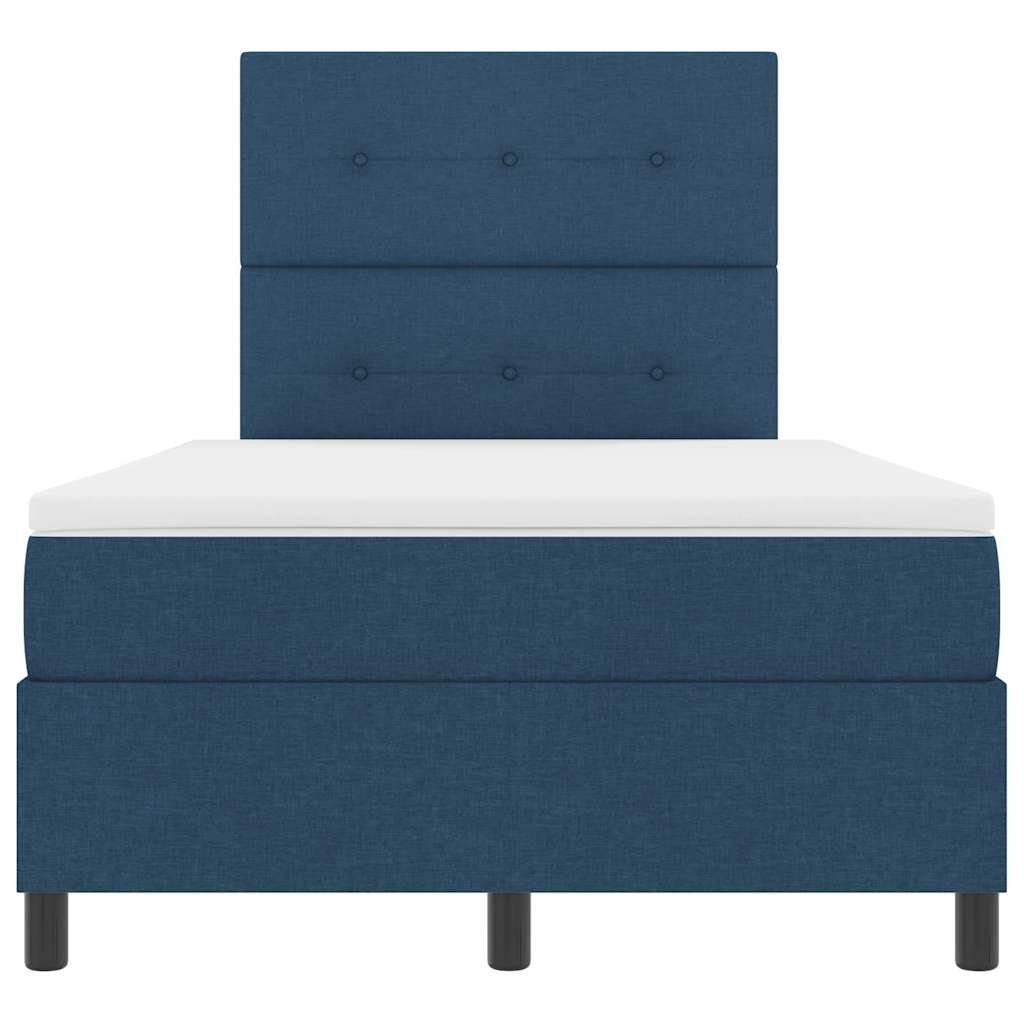Letto a molle con strisce LED Blu 120 x 190 cm Tessuto | homemem39