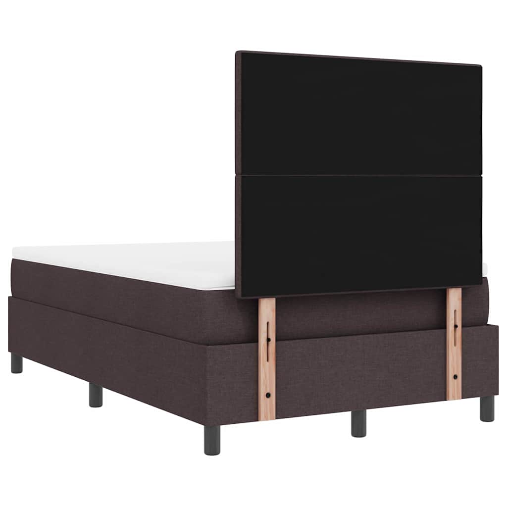 Letto a molle con testiera Marrone scuro 120 x 200 cm Tessuto | homemem39