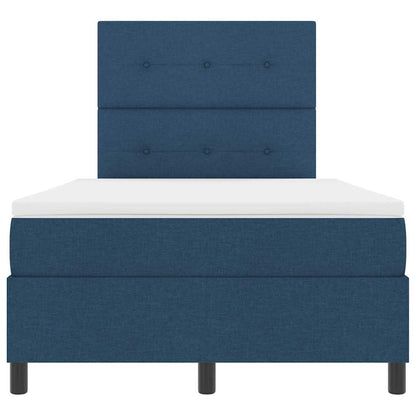 Letto a molle con strisce LED Blu 120 x 200 cm Tessuto | homemem39