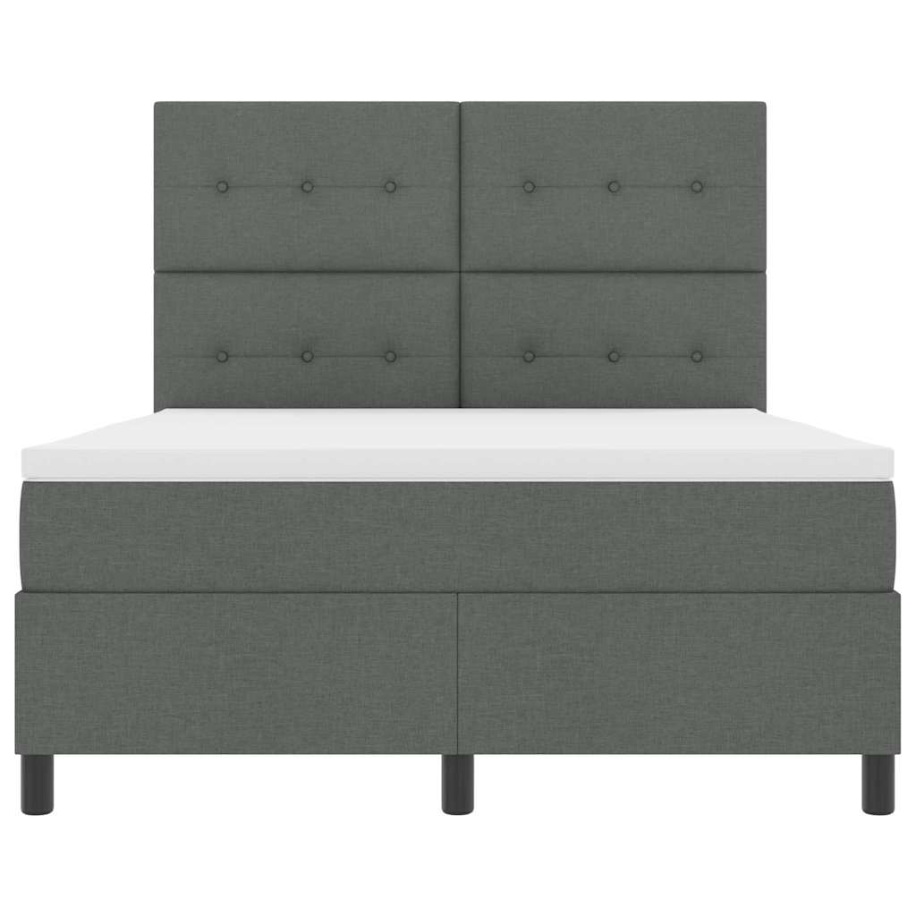 Letto a molle con strisce LED Grigio scuro 160 x 200 cm Tessuto | homemem39