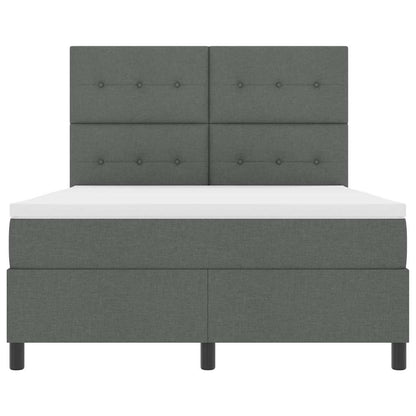 Letto a molle con strisce LED Grigio scuro 160 x 200 cm Tessuto | homemem39