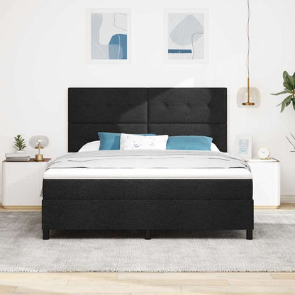 Letto a molle con strisce LED Nero 180 x 200 cm Tessuto | homemem39
