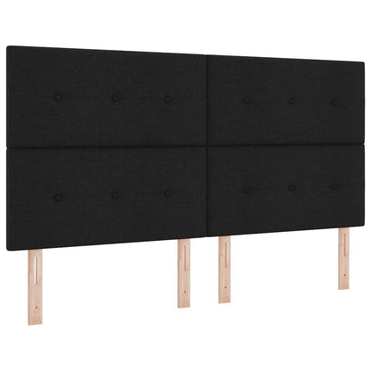 Letto a molle con strisce LED Nero 180 x 200 cm Tessuto | homemem39