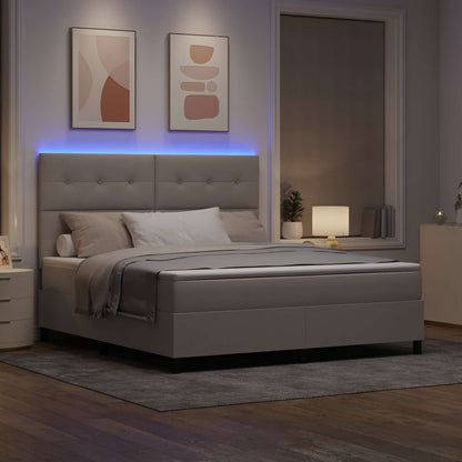 Letto a molle con strisce LED Talpa 180 x 200 cm Tessuto | homemem39