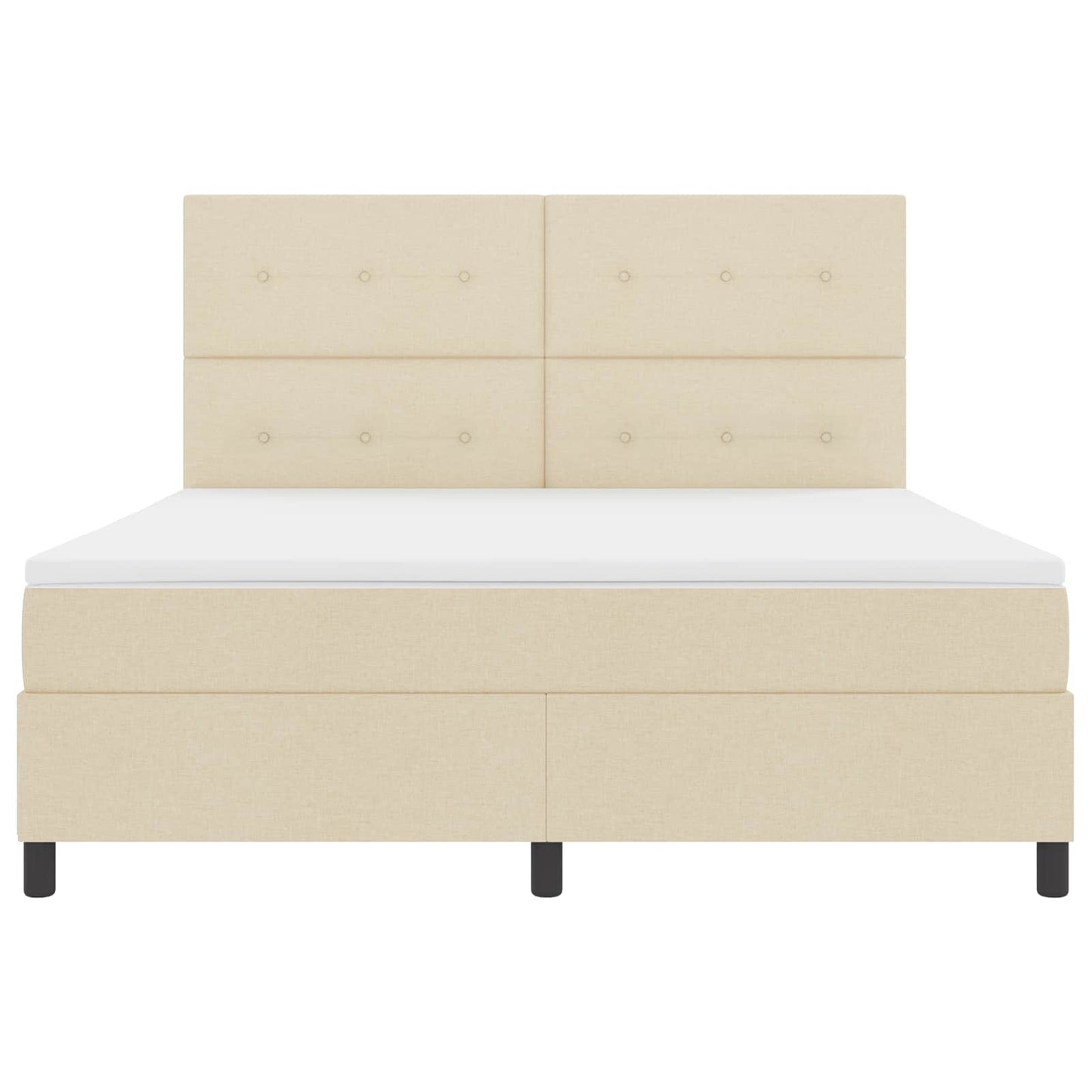 Letto a molle con strisce LED Crema 180 x 200 cm Tessuto | homemem39