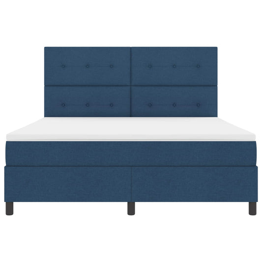 Letto a molle con materasso con led Blu 180 x 200 cm Tessuto