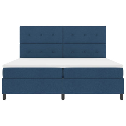 Letto a molle con strisce LED Blu 200 x 200 cm Tessuto | homemem39