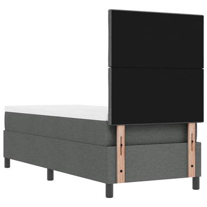 Letto a molle con strisce LED Grigio scuro 80 x 200 cm Tessuto | homemem39