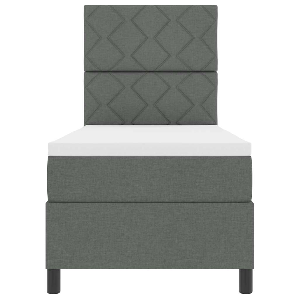Letto a molle con strisce LED Grigio scuro 80 x 200 cm Tessuto | homemem39