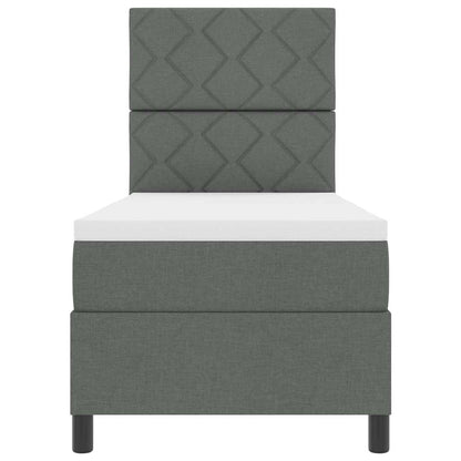 Letto a molle con strisce LED Grigio scuro 80 x 200 cm Tessuto | homemem39