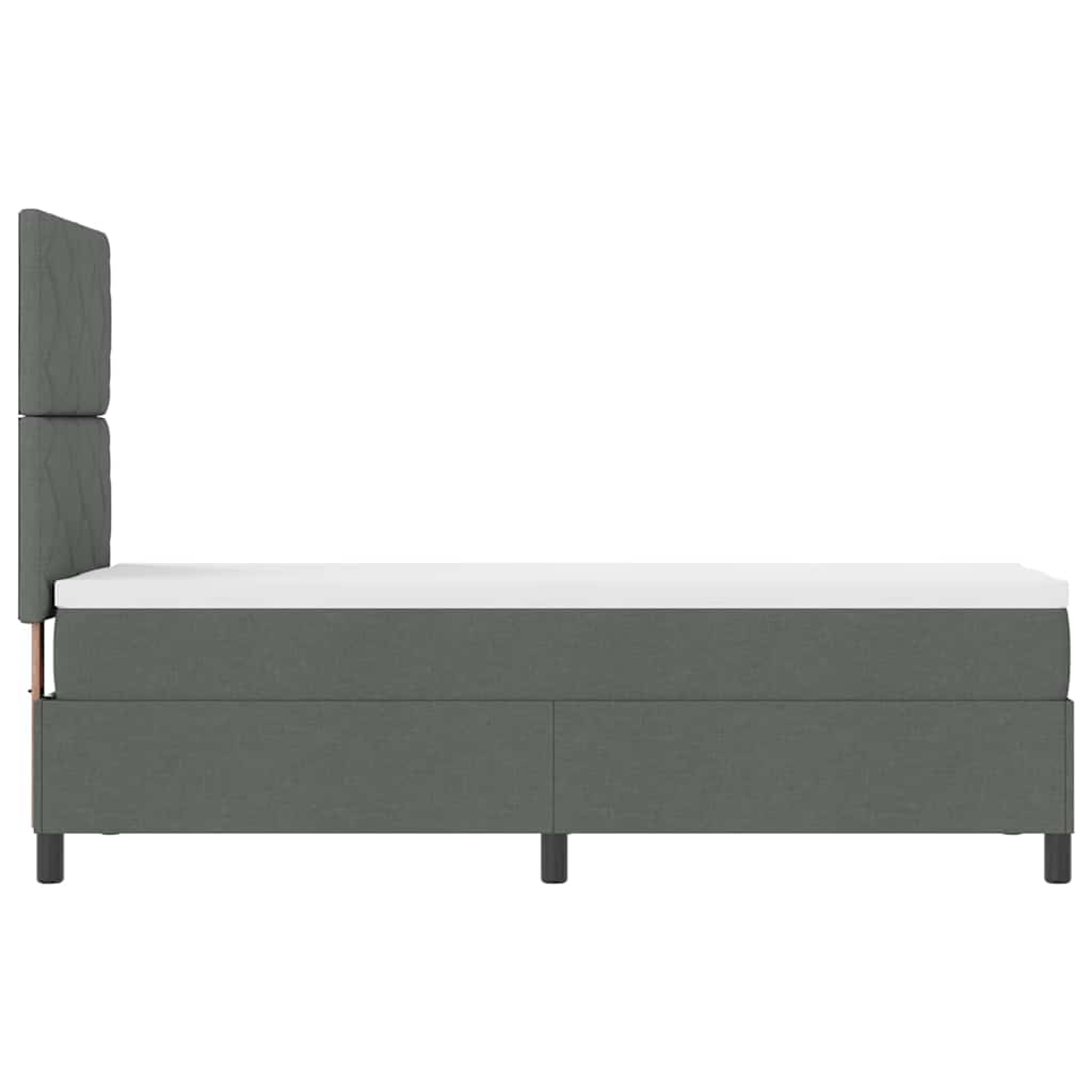 Letto a molle con strisce LED Grigio scuro 80 x 200 cm Tessuto | homemem39