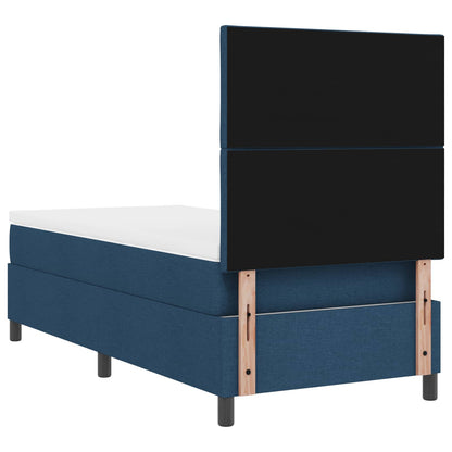 Letto a molle con strisce LED Blu 100 x 200 cm Tessuto | homemem39