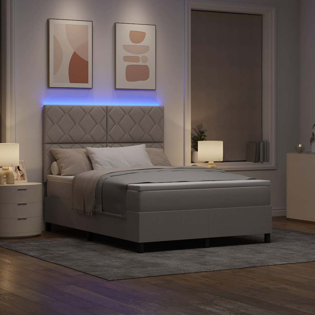 Letto a molle con strisce LED Talpa 140 x 190 cm Tessuto | homemem39