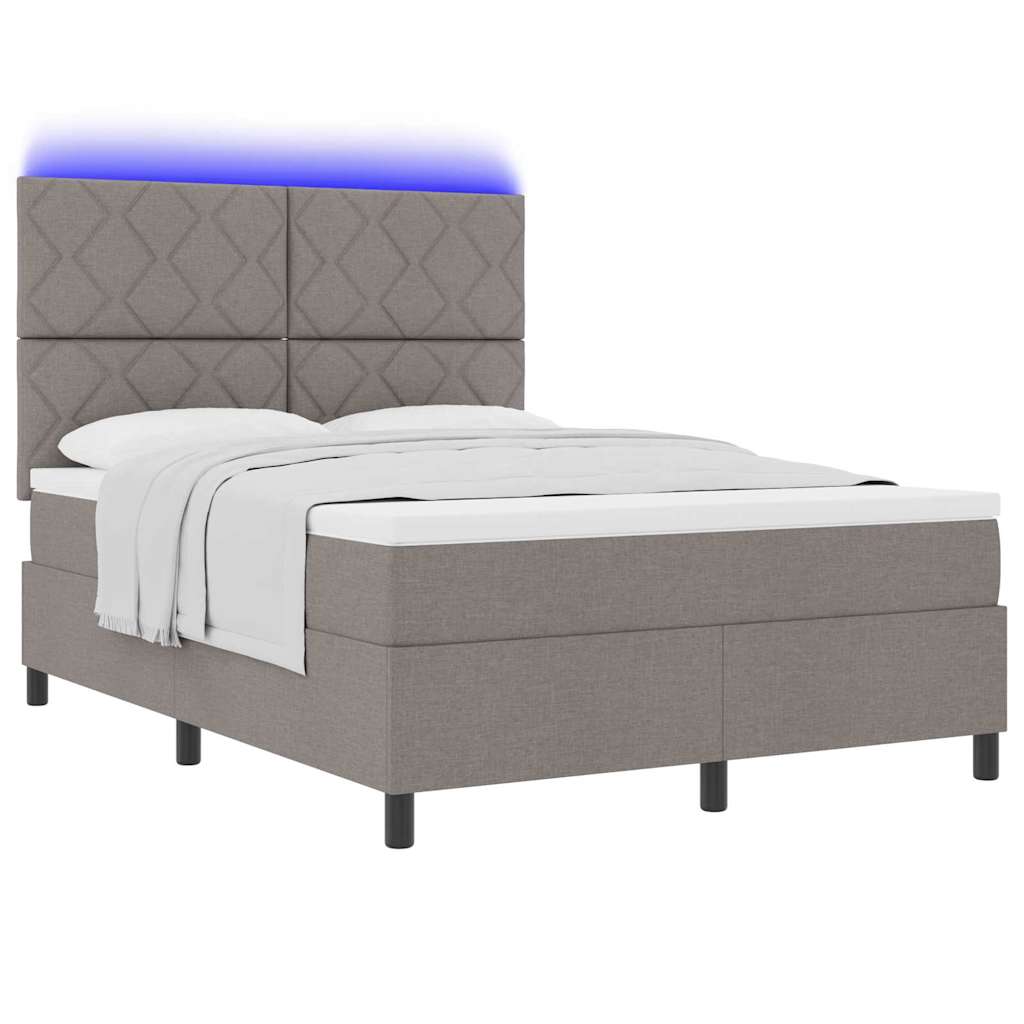 Letto a molle con strisce LED Talpa 140 x 190 cm Tessuto | homemem39