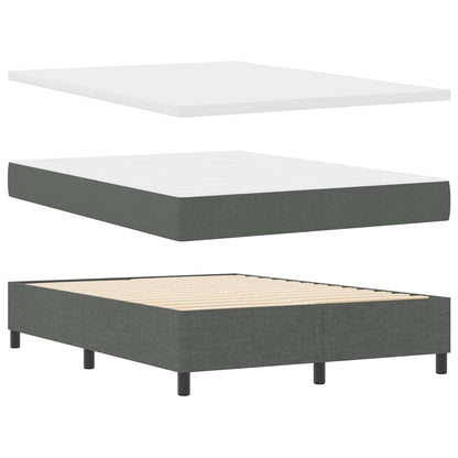Letto a molle con strisce LED Grigio scuro 140 x 200 cm Tessuto | homemem39