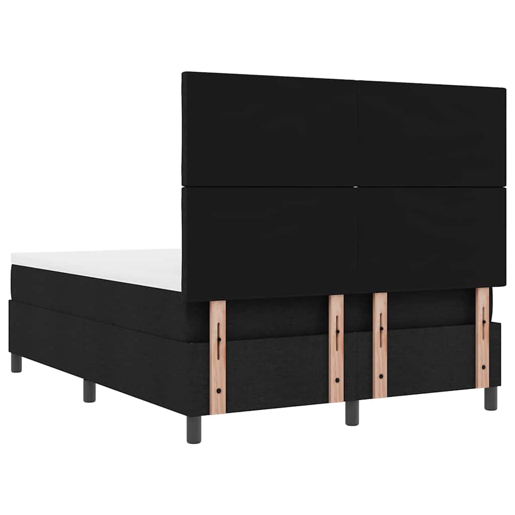 Letto a molle con strisce LED Nero 140 x 200 cm Tessuto | homemem39