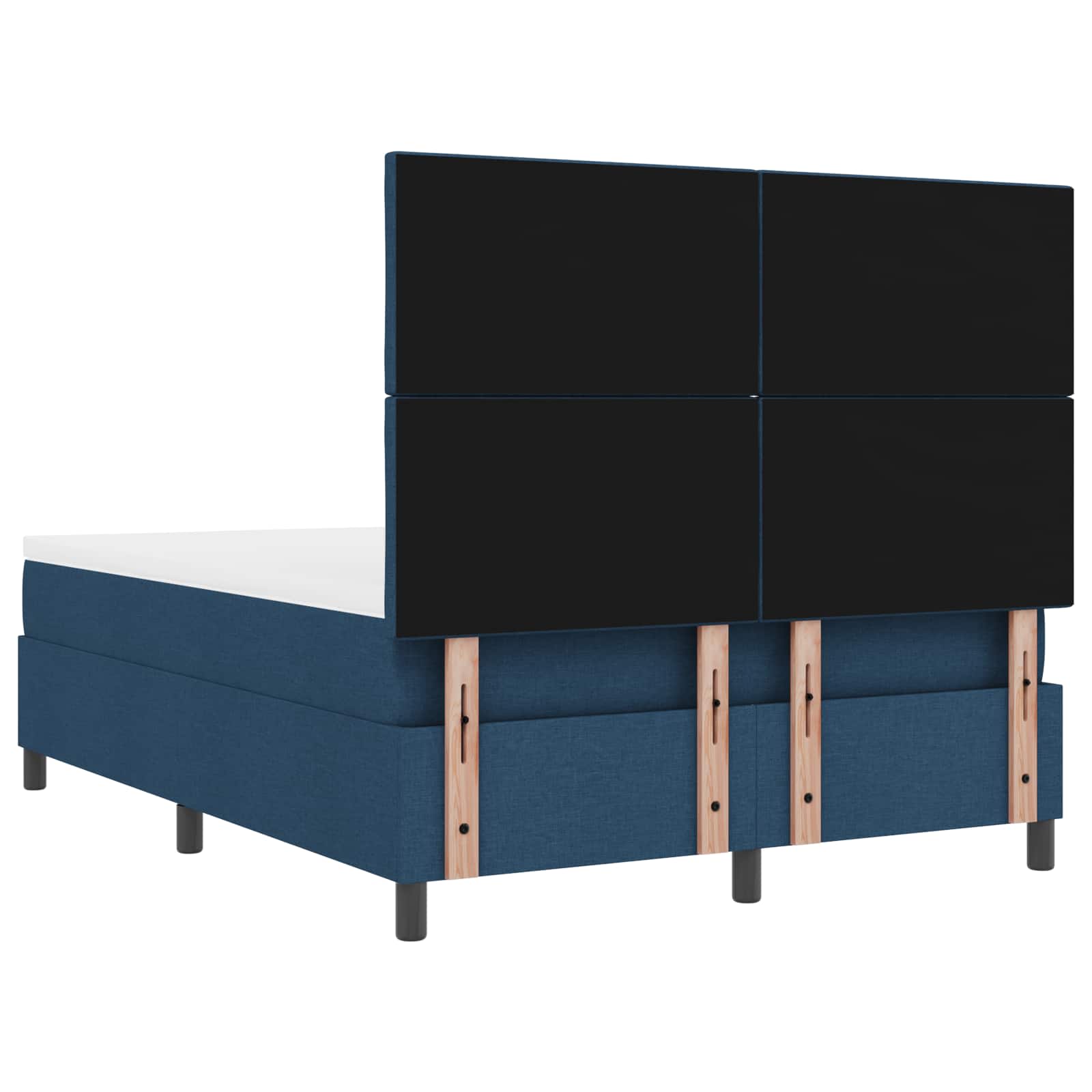 Letto a molle con strisce LED Blu 160 x 200 cm Tessuto | homemem39