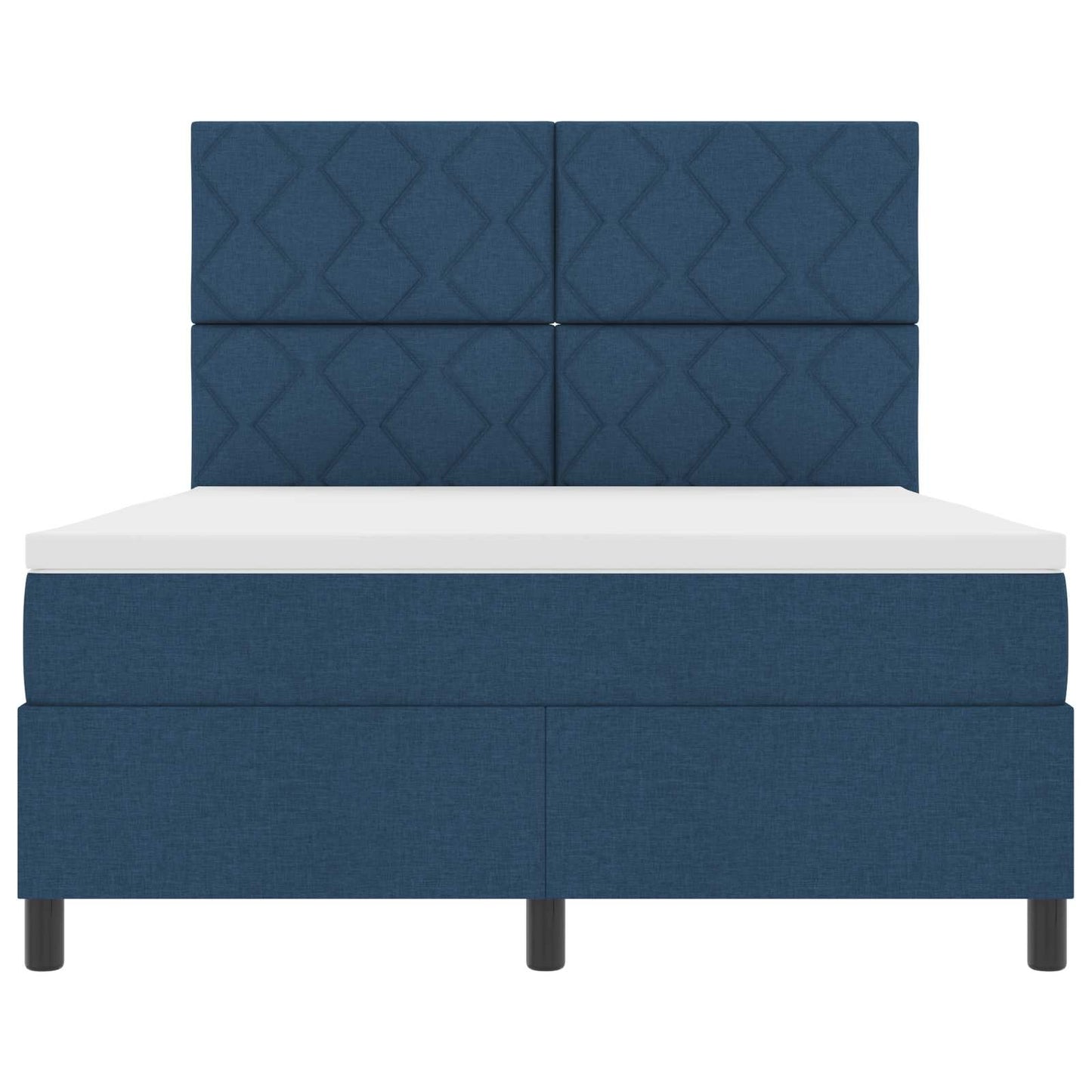 Letto a molle con strisce LED Blu 160 x 200 cm Tessuto | homemem39