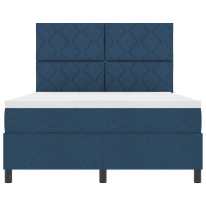Letto a molle con strisce LED Blu 160 x 200 cm Tessuto | homemem39