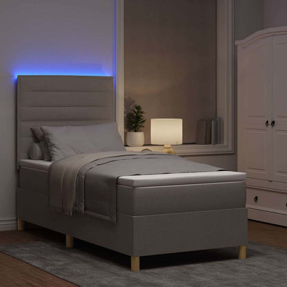 Letto a Sorgente LED con materasso Talpa 90 x 190 cm Tessuto | homemem39