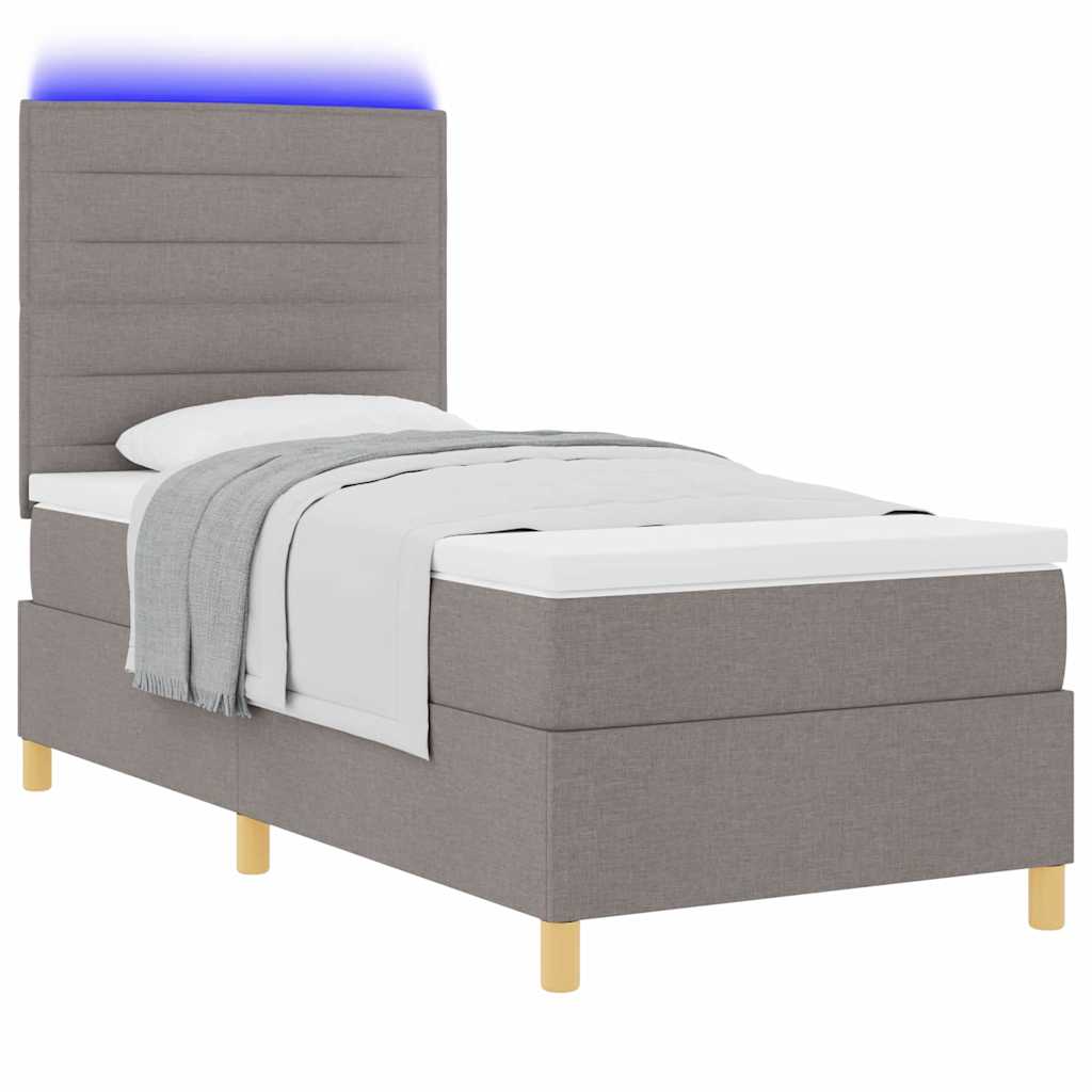 Letto a Sorgente LED con materasso Talpa 90 x 190 cm Tessuto | homemem39