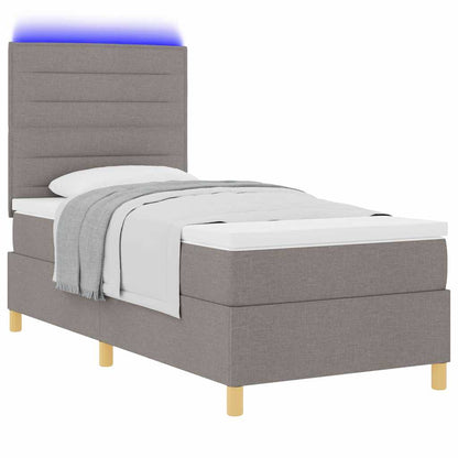 Letto a Sorgente LED con materasso Talpa 100 x 200 cm Tessuto | homemem39