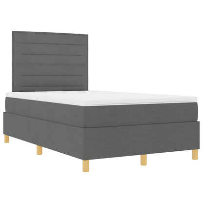 Letto a Sorgente LED Grigio scuro 120 x 190 cm Tessuto | homemem39