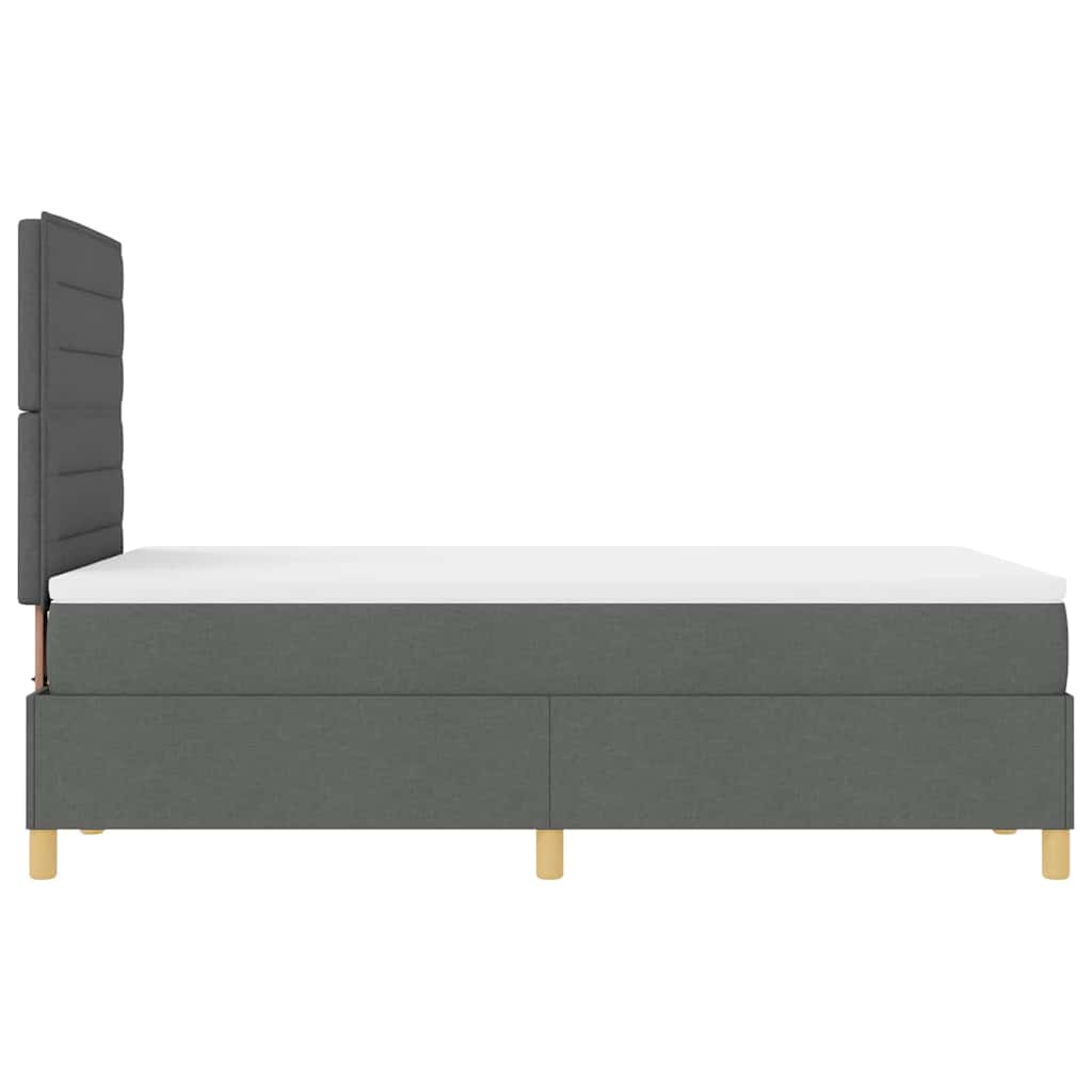 Letto a Sorgente LED Grigio scuro 120 x 190 cm Tessuto | homemem39