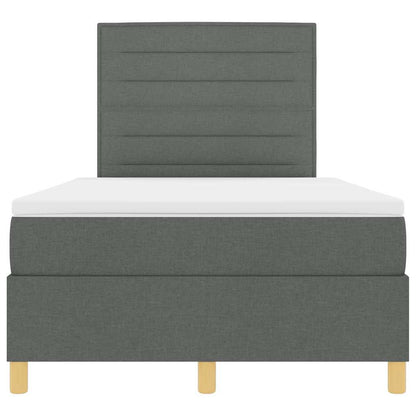 Letto a Sorgente LED Grigio scuro 120 x 200 cm Tessuto | homemem39